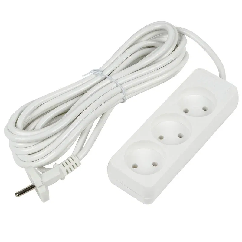 延长线 3x5m 无接地 10A Ultra S-CU3-5 WHITE 白色 Uniel UL-00009984