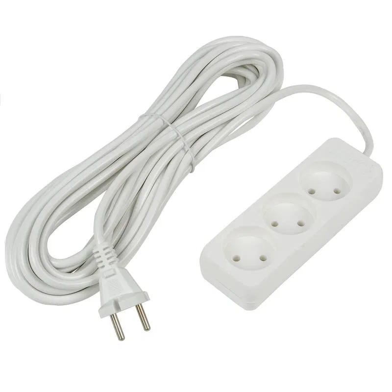 Extension cord 3x7m without grounding 10A Ultra S-CU3-7 WHITE white Uniel UL-00009986