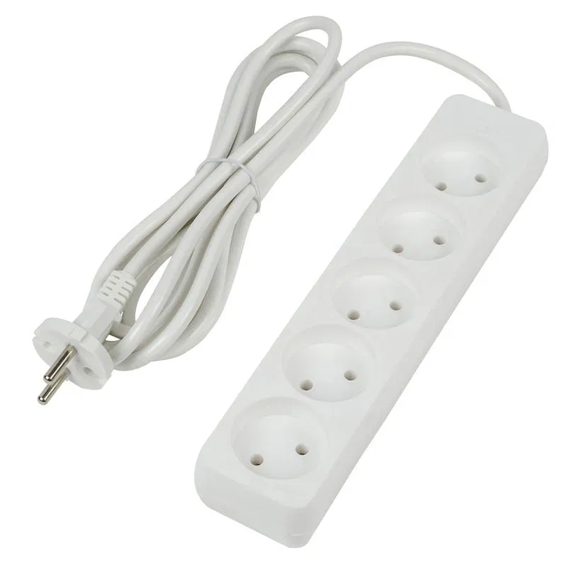 Extension cord 5x3m without grounding 10A Ultra S-CU5-3 WHITE white Uniel UL-00009990