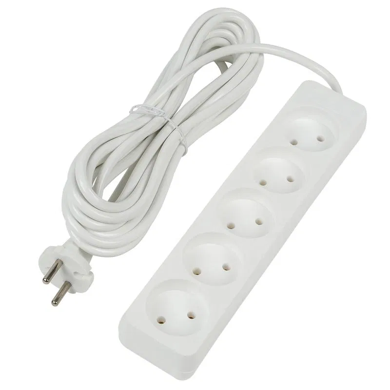 Extension cord 5x5m without grounding 10A Ultra S-CU5-5 WHITE white Uniel UL-00009991