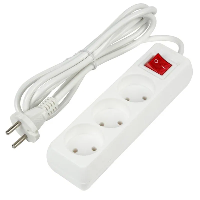 Extension cord 3x2m without grounding 10A Ultra S-CU3-2B WHITE white Uniel UL-00009994