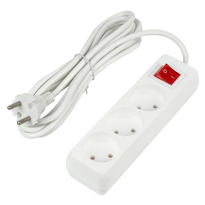 Extension cord 3x3m without grounding 10A Ultra S-CU3-3B WHITE white Uniel UL-00009995