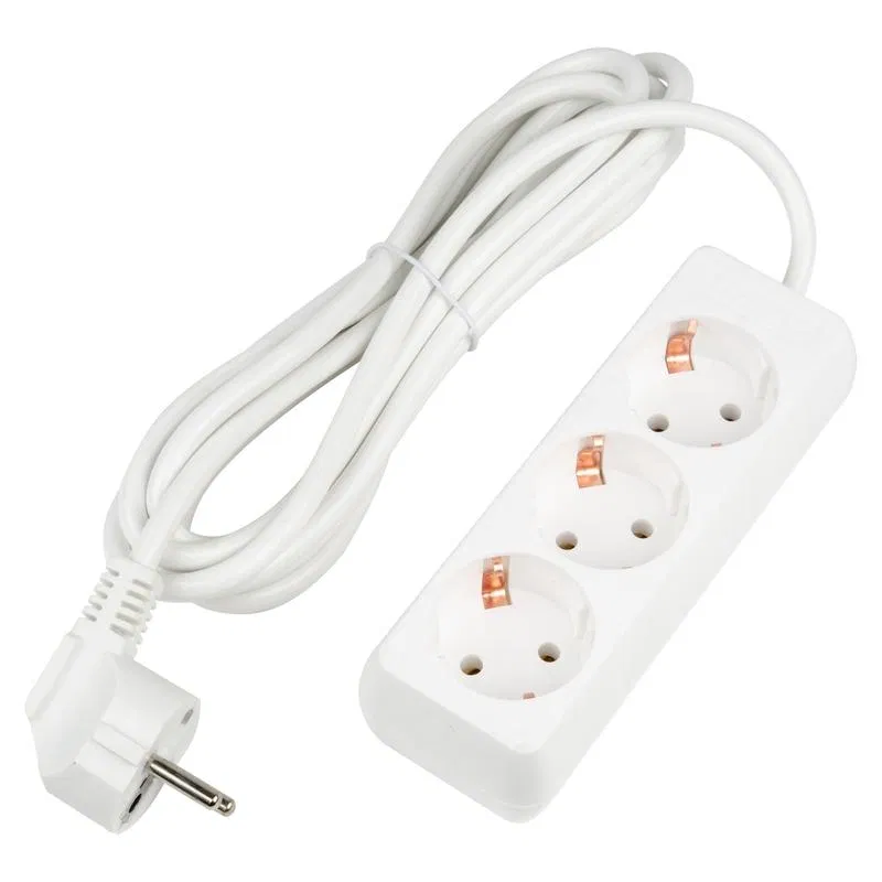 Extension cord 3x3m with ground 16A Ultra S-GCU3-3 WHITE white Uniel UL-00010001