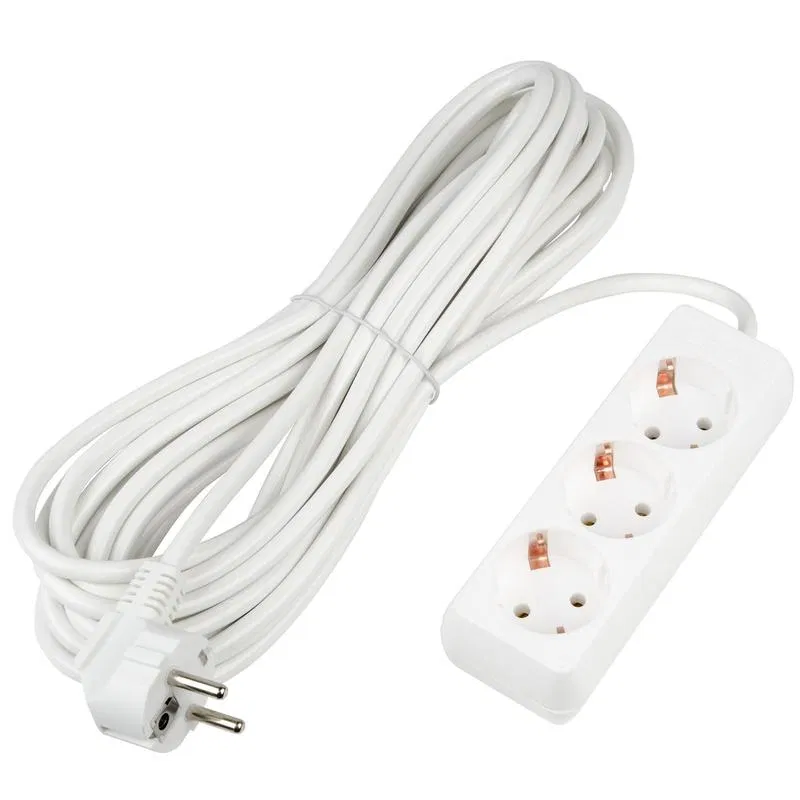 3x10m 带接地延长线 16A Ultra S-GCU3-10 WHITE 白色 Uniel UL-00010004