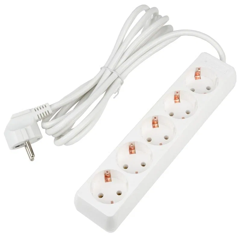 Extension cord 5x3m with ground 16A Ultra S-GCU5-3 WHITE white Uniel UL-00010008