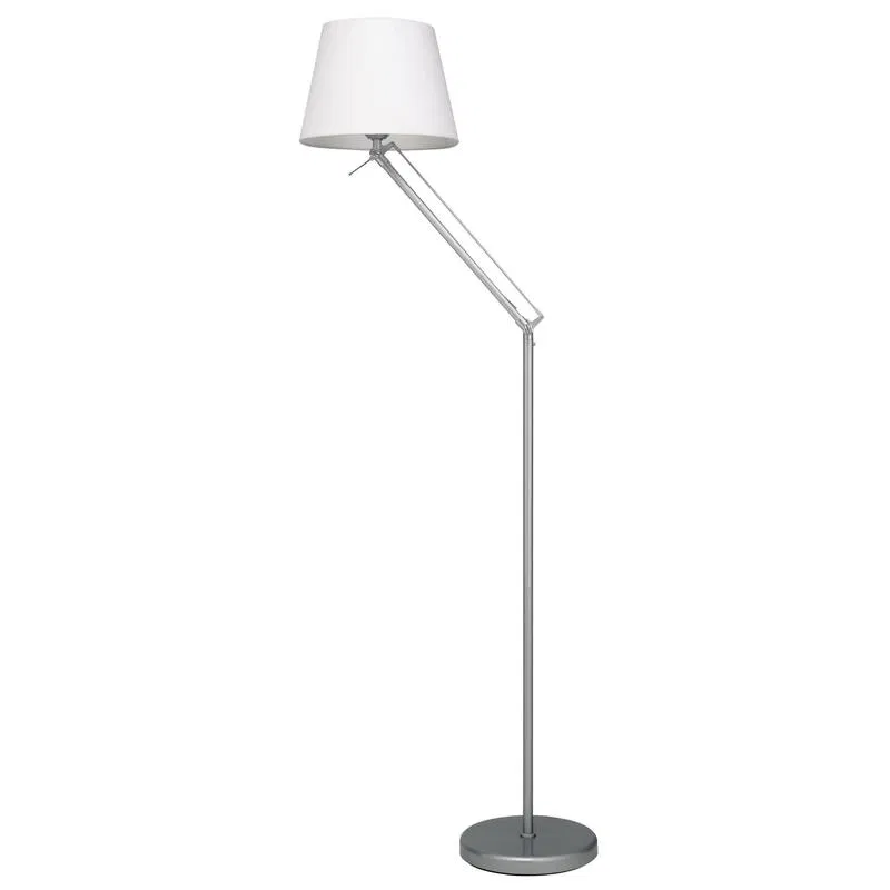 Floor lamp UML-T500 E27 SILVER/WHITE for E27 60W lamp with tilt adjustment silver/white TM Uniel UL-00010181
