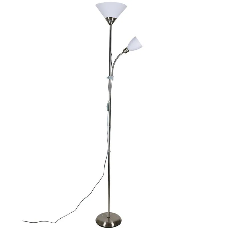 Floor lamp UML-T520 E27+E14 SILVER/WHITE for E27 and E14 lamps 2x60W silver/white TM Uniel UL-00010195