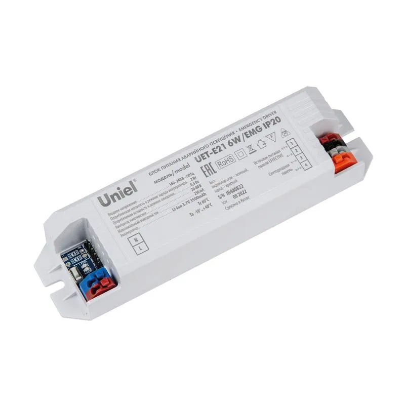 Power supply UET-E21 6W/EMG 6W IP20 for emergency lighting of Effective Uniel panels UL-00010379