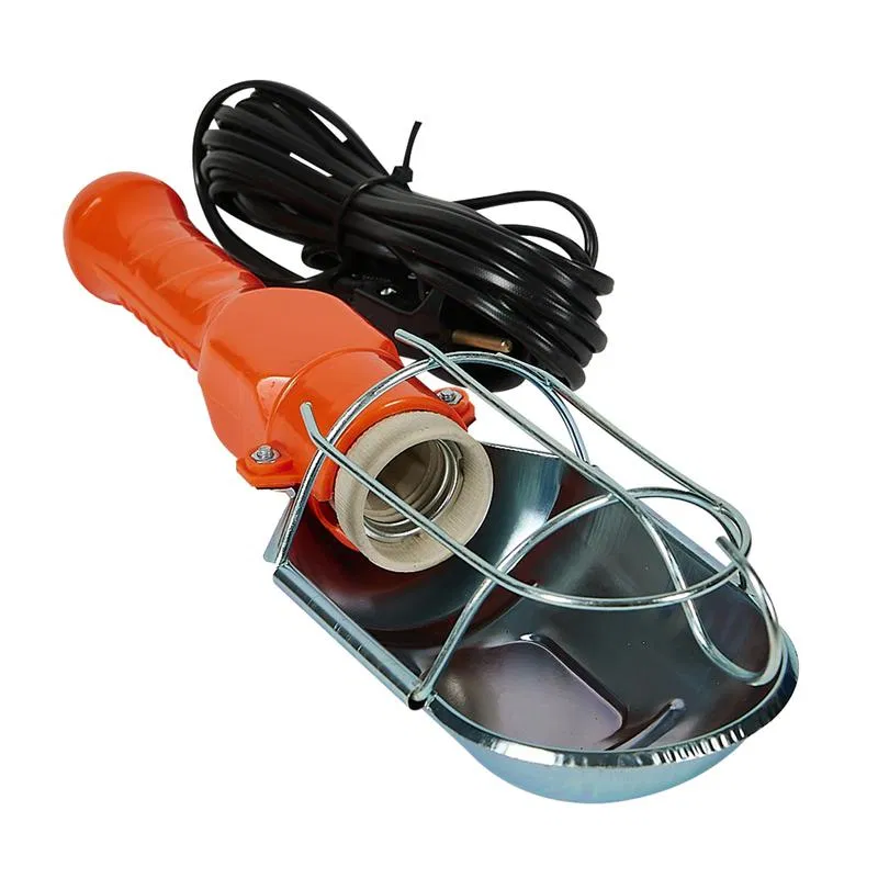 Светильник переносной E27 220В IP20 шнур 10м выкл. на корпусе ORANGE Uniel UL-00010837