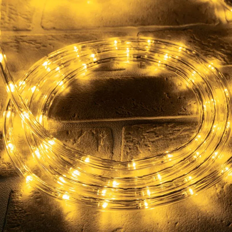 LED garland ULD-D50 15M/C08 IP44 duralight 15m connector outdoor. yellow light black wire Uniel UL-00010906