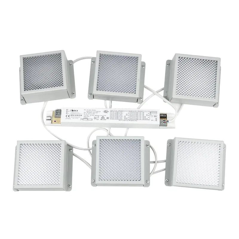 LED ceiling recessed luminaires set of 6pcs white light (4000K) 5208lm For 86x86mm cells white housing complete with power supply. ULP-0808 42W/4000K IP40 GRILYATO WHITE KIT06 TM Uniel UL-00011060