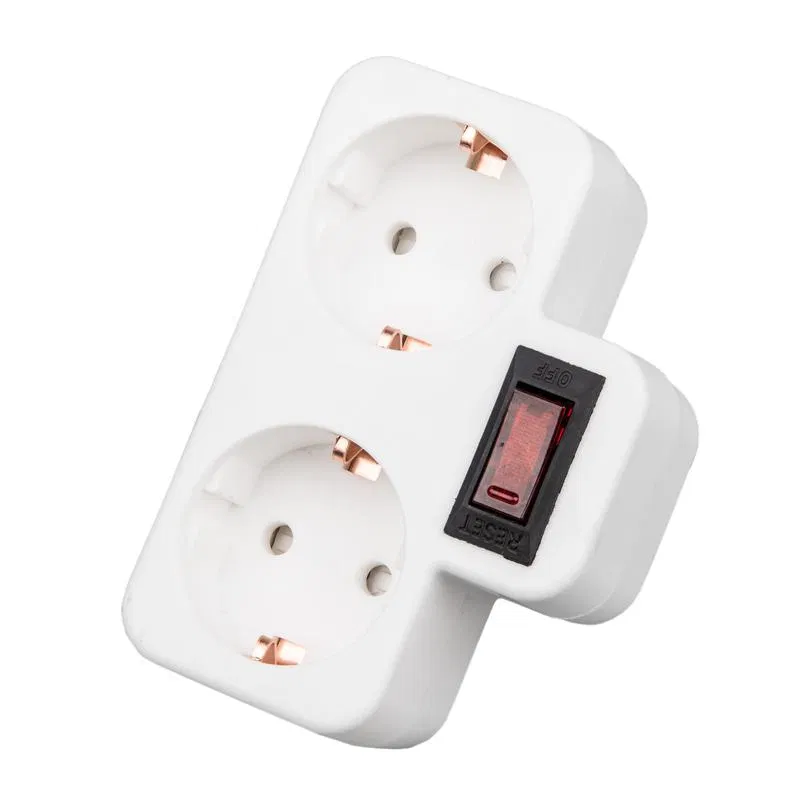 Network splitter with switch S-GES2-16PB WHITE with 2 sockets 16A 3500W white Uniel UL-00011243