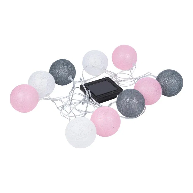 Гирлянда садовая "Клубки" USL-S-230/PM1800 COTTON BALLS-1 IP44 10 светодиодов тепл. бел. свет на солнечн. батарее 1хАА Ni-Mh аккумулятор в комплекте TM Uniel UL-00011593