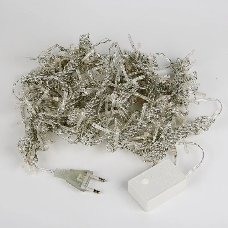 LED帘幕灯 ULD-C3030-192/DTA WARM WHITE IP20 3х3m 192 LED warm white light transparent wire Uniel UL-00012096