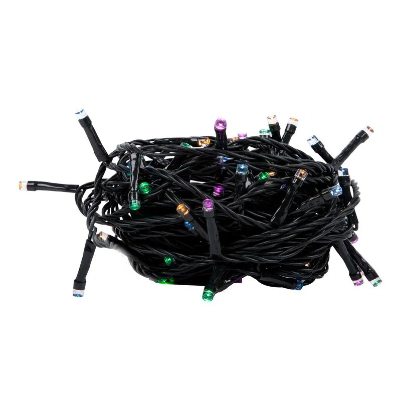 Гирлянда светодиодная ULD-S1000-100/DGA MULTI-3 IP20 10м 100 светодиодов; бел. желт. зел. красн. роз. син. свет; провод зел. Uniel UL-00012359