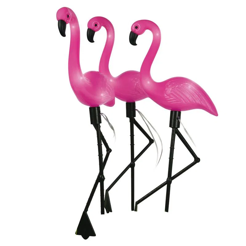 "Flamingo" USL-S-833/PM530 FLAMINGO SET3 IP44 garden solar lamp set of 3pcs 6 LEDs white light 1xAA Ni-Mh rechargeable battery TM Uniel UL-00012698