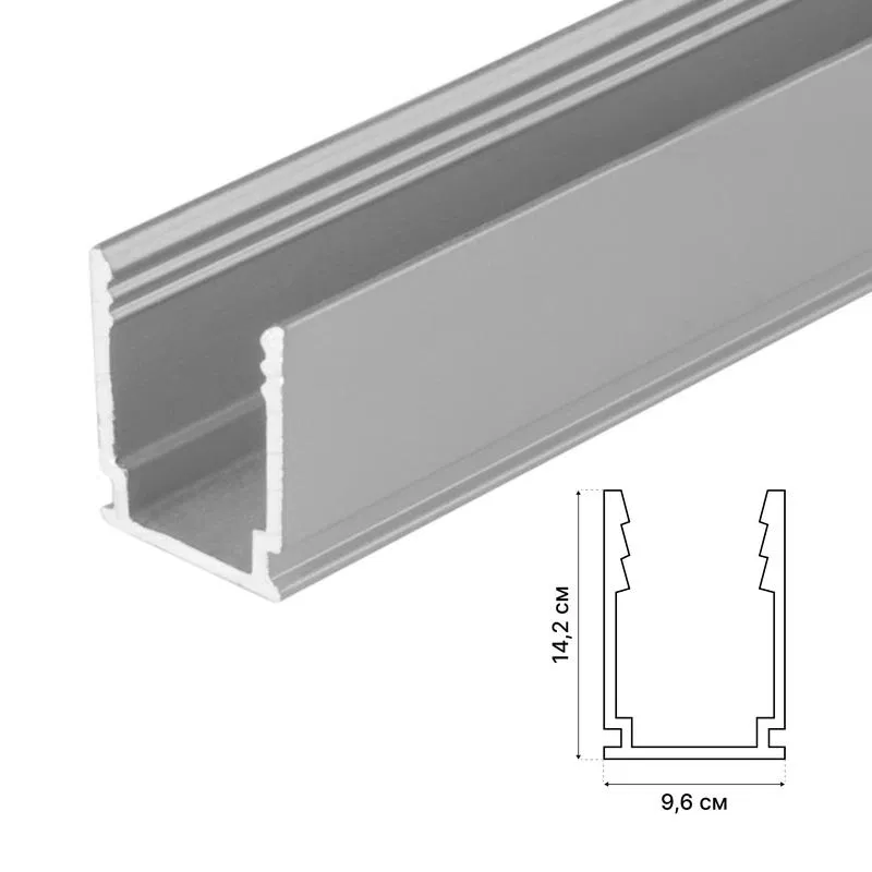 NEON 8х16mm UFE-A21 SILVER 200 POLYBAG L2000 阳极氧化铝 柔性 LED 灯带 盖条 Uniel UL-00013288