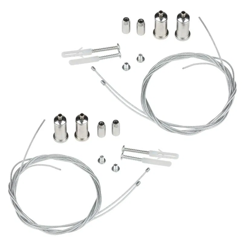 Suspension mounting kit for surface-mounted luminaires UFL-H04 SILVER 200 POLYBAG four cables with fasteners 2m long Uniel UL-00013446