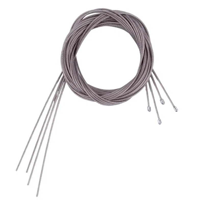 Set of cables with limiters for suspension mounting UFL-H05 SILVER 4х250 POLYBAG 4pcs of 250cm, diameter 1.5mm silver. Uniel UL-00013977