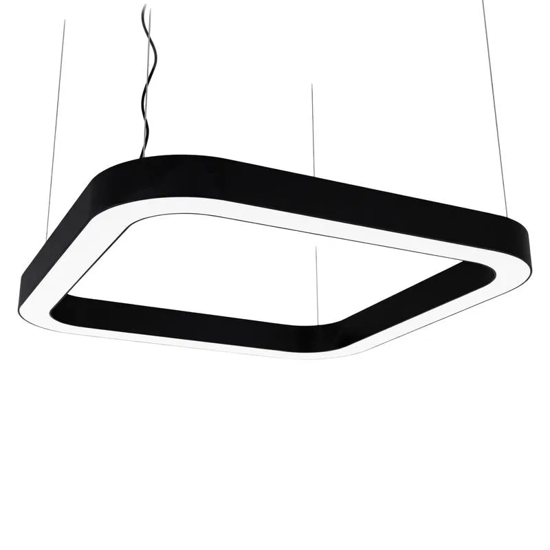 吊灯式线性LED灯 ULO-K12B 40W/4000K/S40 IP40 BLACK 正方形 40cm 白光 (4000K) 4400lm 黑色铝材 Uniel UL-00013989