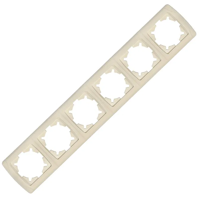 Рамка 6-м Маргарита горизонт. сл.кость (ivory) UNIversal 1085-I