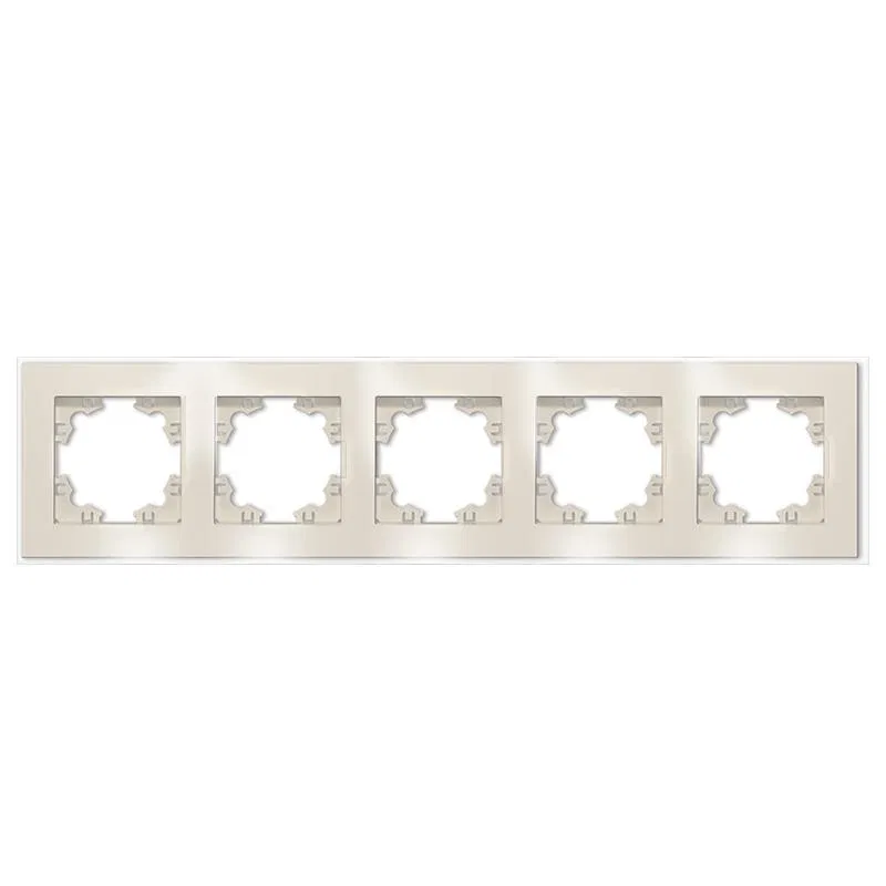 Рамка 5-м Афина стеклянная сл. кость (ivory) UNIVersal 2276