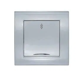 Переключатель проходной 1-кл. СП Бриллиант 10А IP20 с подсветкой серебр. UNIVersal 7949636