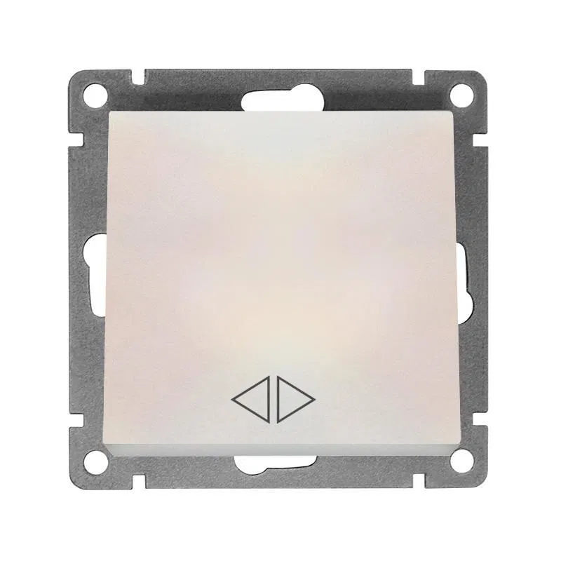 Переключатель перекрестный 1-кл. СП Афина 10А IP20 механизм жемчуж. UNIVersal A0024-Obr A0024-OBr