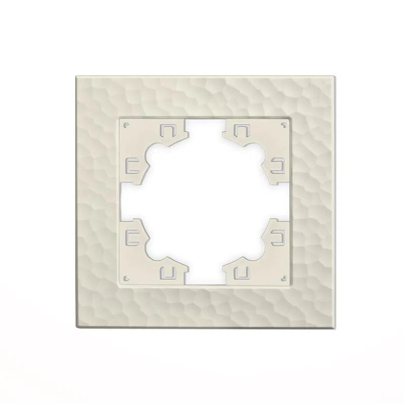 Рамка 1-м Афина фактурная слоновая кость (ivory) Universal A10053-I