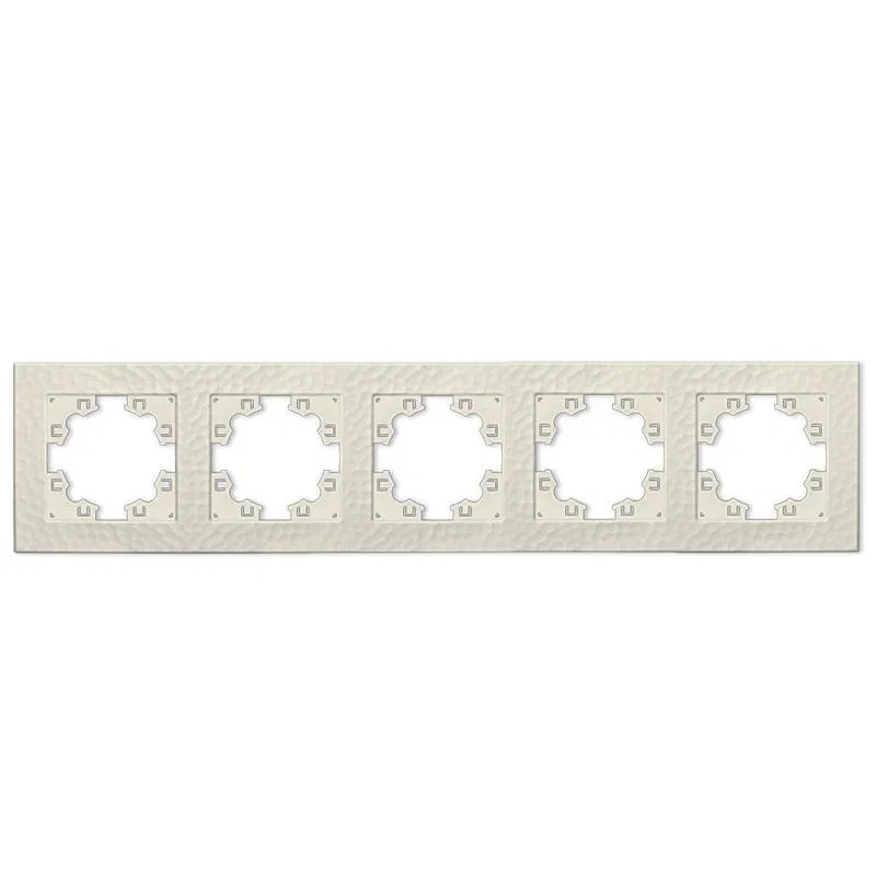 Рамка 5-м Афина фактурная универс. слоновая кость (ivory) Universal A11042-I
