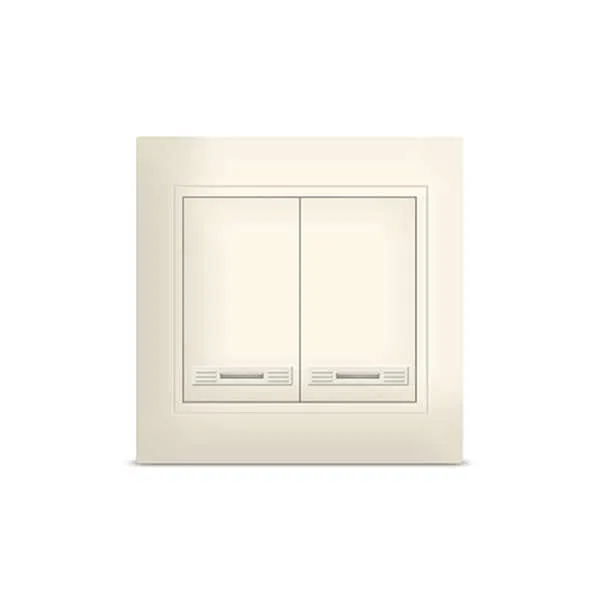 2-way switch Seville with backlight ivory UNIVersal B-C0123