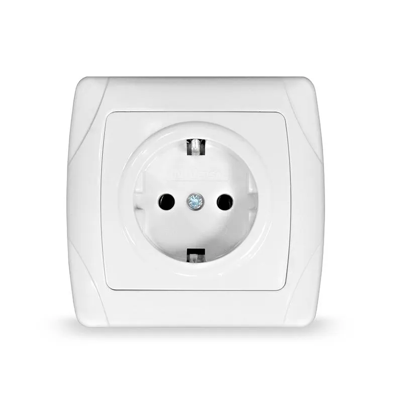 Розетка 1-м СП Маргарита 16А IP20 с заземл. бел. UNIVersal М0028