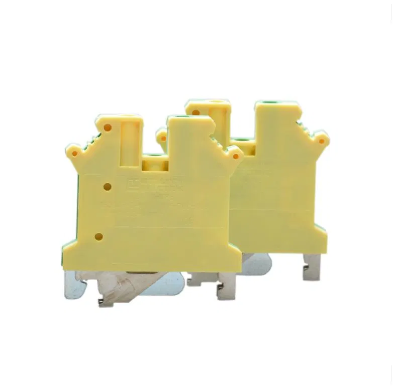 Screw grounding terminal, nominal cross-section 4mm², width 6.2mm for mounting NS 35/7.5 NS 35/15 NS 32, yellow-green, UTL JUT1-4PE