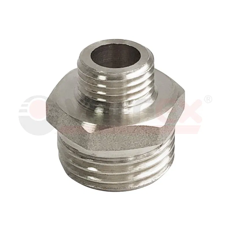 Ниппель никелированный переходной НР 3/4дюйм-НР 1/2дюйм (220/10) VALFEX VF.580.N.034.012