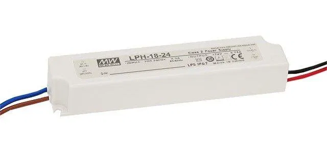 Meanwell 18 W 24V LED灯带驱动器 IP67 140x30x20 mm