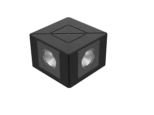 Светильник Qrua 3R 9Вт 24В 40град. RGBW DMX архитектурный RAL9005 черн. VARTON V1-G1-91533-23R45-65009XX