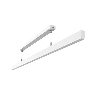 Светильник светодиодный Qubo-line 1010х20х40 30Вт 3000К подвесной рассеив. опал диммер DALI RAL9003 бел. муар VARTON V1-R0-00225-30D01-4003030