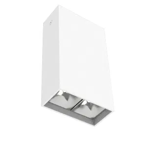 Светильник светодиодный DL-Box Reflect Multi 1х2 8Вт 4000К 80х40х150 накладной 35град.х75град. RAL9003 бел. муар диммер DALI VARTON V1-R0-00251-20D23-2000840