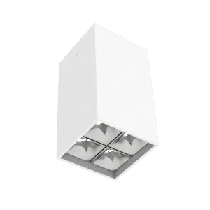 Светильник светодиодный DL-Box Reflect Multi 2х2 14Вт 4000К 80х80х150 накладной 55град. RAL9003 бел. муар диммер DALI VARTON V1-R0-00254-20D55-2001440