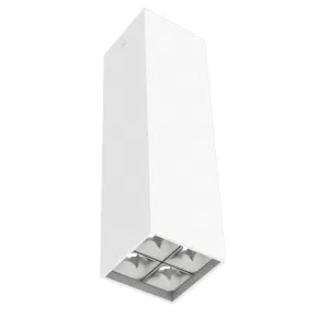 Светильник светодиодный DL-Box Reflect Multi 2х2 10Вт 3000К 80х80х300 накладной кососвет RAL9003 бел. муар VARTON V1-R0-00255-20L17-2001030