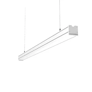Светильник светодиодный Mercury Pro 50Вт 4000К 1507х65х65 IP54 подвесной рассеив. опал RAL9003 бел. муар с декоративным проводом 2м и комплектом подвесов 2м VARTON V1-R0-00258-30000-5405040