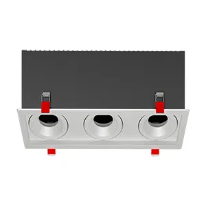 Frame for modular luminaire FLEX 50 14 110x325x130 triple recessed swivel RAL9010 VARTON V1-R0-00435-10014-2000000