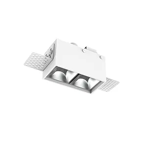 Светильник светодиодный DL-Box Reflect Multi 1x2 trimless 80х43х63 5Вт 4000К 36град. встраив. RAL9003 бел. диммер DALI VARTON V1-R0-00627-20D36-2000540