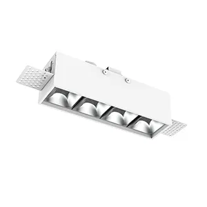 Светильник светодиодный DL-Box Reflect Multi 1x4 trimless 150х43х63 14Вт 3000К 36град. встраив. RAL9003 бел. VARTON V1-R0-00628-20L36-2001430