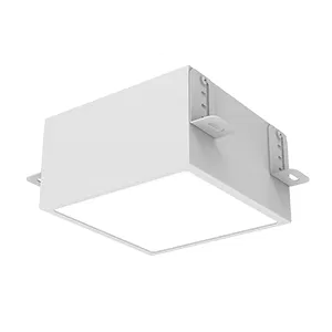 Светильник светодиодный DL-Grill CRI90 для потолка Грильято 150х150мм 18Вт 3000К 140х140х100мм встраив. RAL9003 бел. муар диммер DALI VARTON V1-R0-01809-10D01-4001830