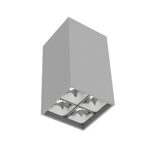 Светильник светодиодный DL-Box Reflect Multi 2х2 10Вт 3000К 80х80х150 накладной 36град. RAL7045 сер. муар диммер DALI VARTON V1-R0-70254-20D36-2001030