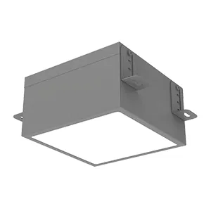 Светильник светодиодный DL-Grill для потолка Грильято 200х200 20Вт 3000К 186х186х80 IP54 встраив. RAL7045 сер. муар диммер DALI VARTON V1-R0-70810-10D01-5402030