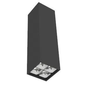 Светильник светодиодный DL-Box Reflect Multi 2х2 10Вт 4000К 80х80х300 накладной кососвет RAL9005 черн. муар VARTON V1-R0-90255-20L17-2001040