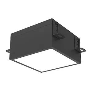 Светильник светодиодный DL-Grill для потолка Грильято 200х200 20Вт 4000К 186х186х80 IP54 встраив. RAL9005 черн. муар диммер DALI VARTON V1-R0-90810-10D01-5402040