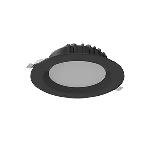 Cветильник светодиодный "ВАРТОН" Downlight круглый встраиваемый 190*75 16W 4000K IP54 RAL9005 черный матовый